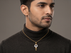 Trishul Diamond Pendant | Shiv Trident Design with Round Brilliant Diamonds