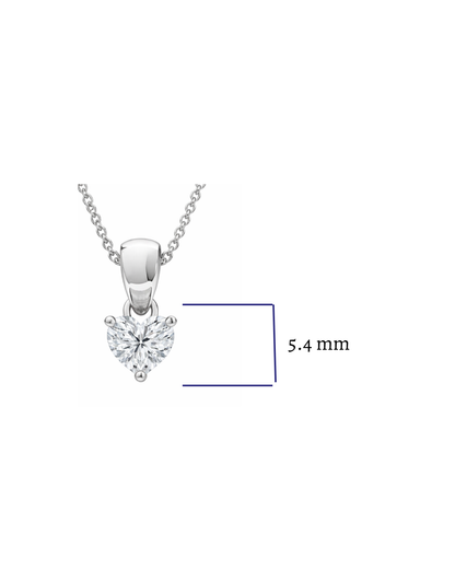 0.50 CT Heart Shape Diamond Pendant | Prong-Set Solitaire Design