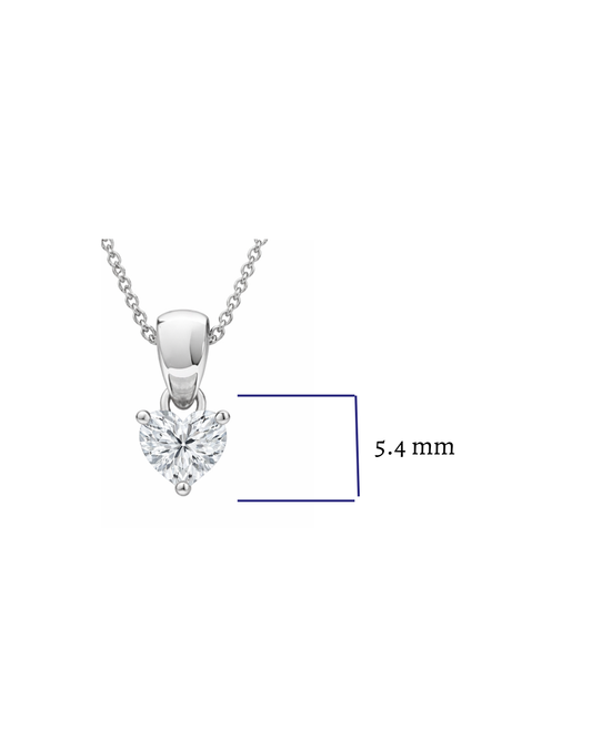 0.50 CT Heart Shape Diamond Pendant | Prong-Set Solitaire Design