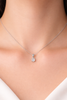 2.00 CT Oval Diamond Pendant | Four-Prong Solitaire Design