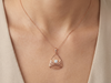 Round Brilliant Diamond Modern Geometric Pendant | Dual Texture Lattice Setting
