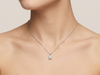Double Halo Diamond Solitaire Pendant | Handcrafted Round Brilliant Jewelry