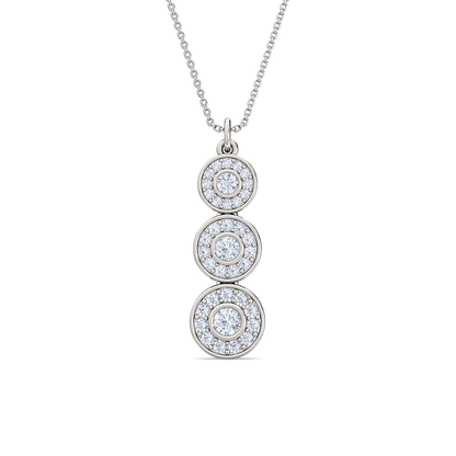 Journey Diamond Pendant | Sparkling Halo Round Cut Diamond Jewelry
