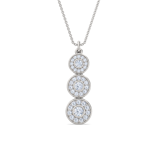 Journey Diamond Pendant | Sparkling Halo Round Cut Diamond Jewelry
