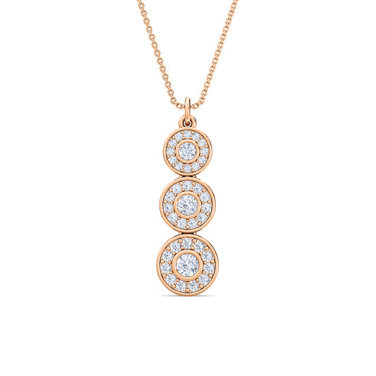 Journey Diamond Pendant | Sparkling Halo Round Cut Diamond Jewelry