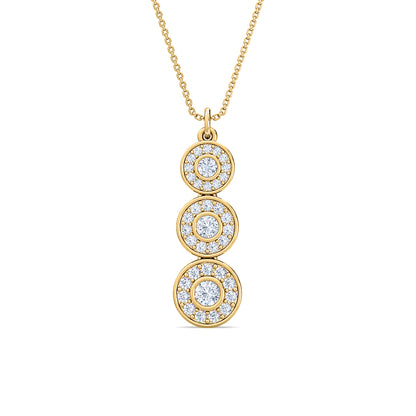 Journey Diamond Pendant | Sparkling Halo Round Cut Diamond Jewelry