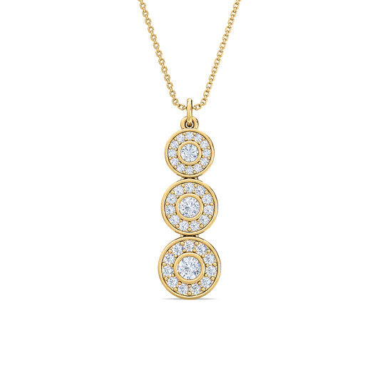 Journey Diamond Pendant | Sparkling Halo Round Cut Diamond Jewelry
