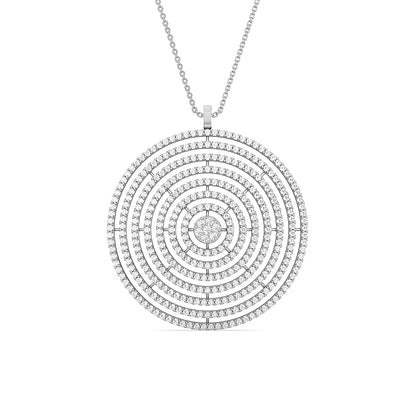 Multi Circular Diamond Pendant | Contemporary Asymmetrical Handcrafted Luxury Jewelry