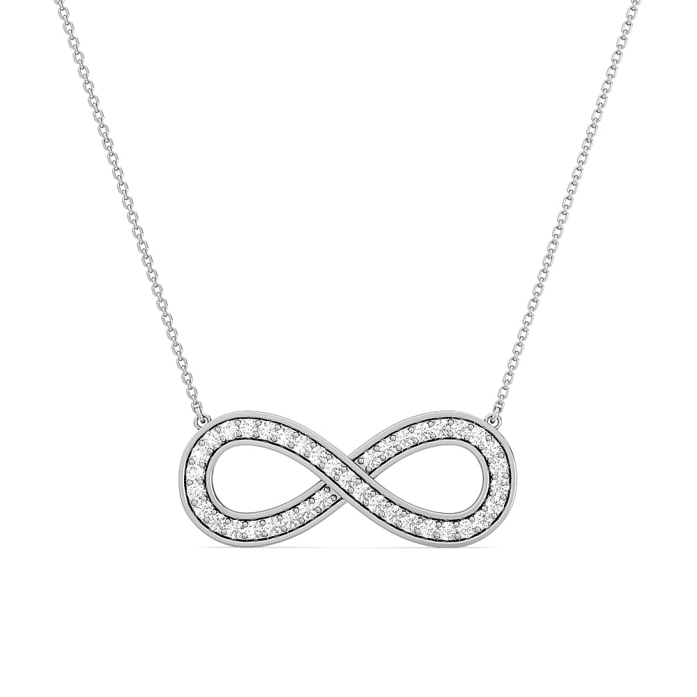 infinity diamond pendant | 33 round cut diamonds endless love symbol jewelry