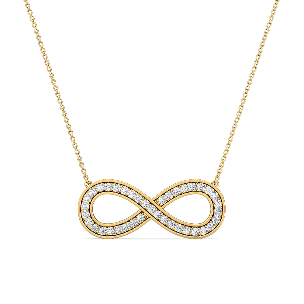 infinity diamond pendant | 33 round cut diamonds endless love symbol jewelry