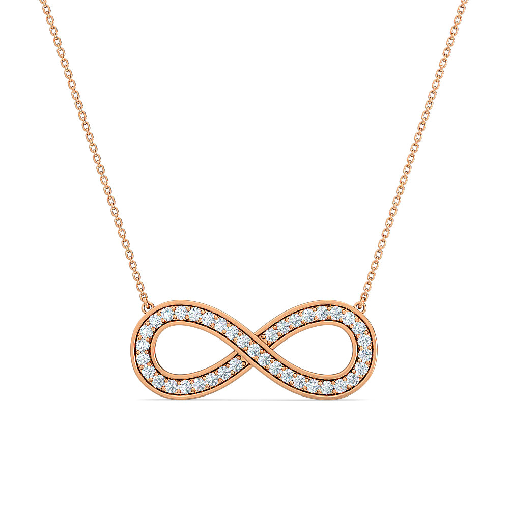 infinity diamond pendant | 33 round cut diamonds endless love symbol jewelry