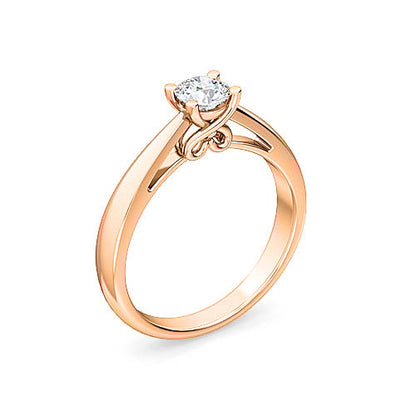 Round Brilliant Diamond Knot Solitaire Engagement Ring | Timeless Knot Setting