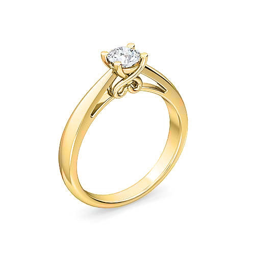 Round Brilliant Diamond Knot Solitaire Engagement Ring | Timeless Knot Setting