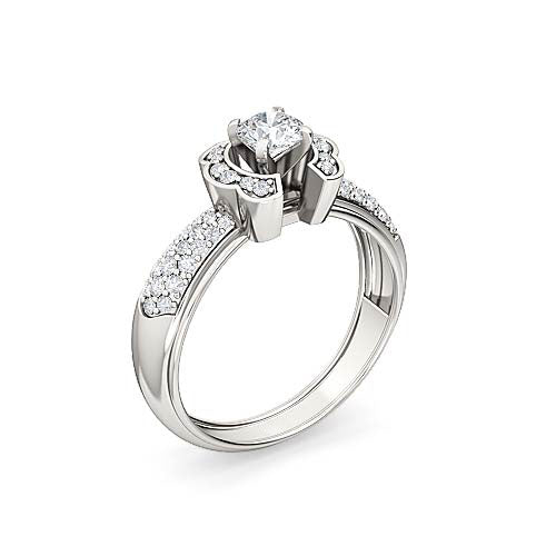 round brilliant diamond halo engagement ring | classic halo setting