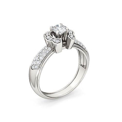Round Brilliant Diamond Halo Engagement Ring | Classic Halo Setting