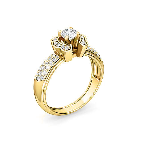 round brilliant diamond halo engagement ring | classic halo setting