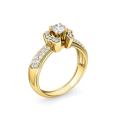 Round Brilliant Diamond Halo Engagement Ring | Classic Halo Setting