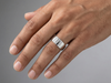 Men’s Round Brilliant Diamond Triple Row Band | Bezel Set Classic Design