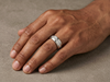 Men’s Princess Cut Diamond Channel Band | Milgrain Classic Setting