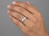 Men’s Princess Cut Solitaire Diamond Wedding Ring | Classic Minimalist Setting