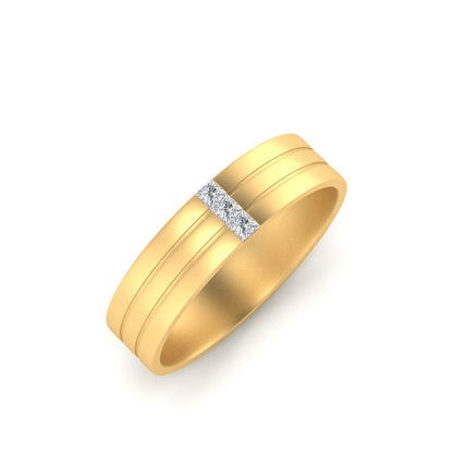 Men’s Three Stone Princess Cut Diamond Wedding Band | Matte Finish Channel Setting