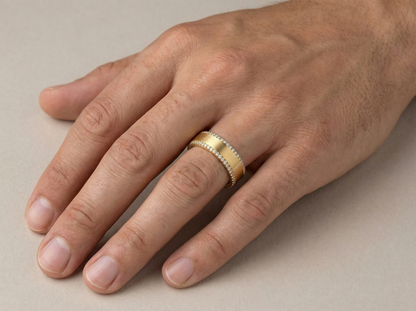 Men’s Round Brilliant Pavé Diamond Eternity Band | Classic Eternity Setting