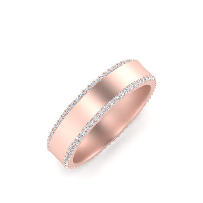 Men’s Round Brilliant Pavé Diamond Eternity Band | Classic Eternity Setting