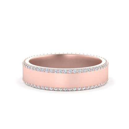 Men’s Round Brilliant Pavé Diamond Eternity Band | Classic Eternity Setting