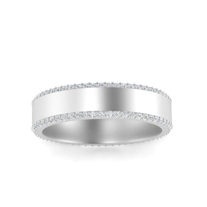 Men’s Round Brilliant Pavé Diamond Eternity Band | Classic Eternity Setting