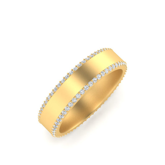 Men’s Round Brilliant Pavé Diamond Eternity Band | Classic Eternity Setting