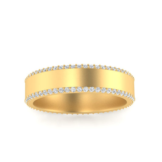 Men’s Round Brilliant Pavé Diamond Eternity Band | Classic Eternity Setting