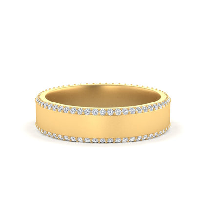 Men’s Round Brilliant Pavé Diamond Eternity Band | Classic Eternity Setting