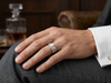 Men’s Seven Stone Round Diamond Band | Brushed Finish Classic Setting