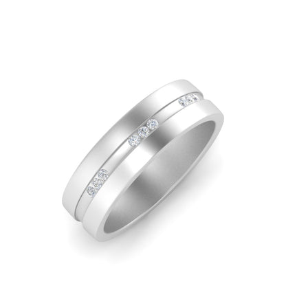 Men’s Three Stone Round Diamond Ring | Balanced Harmony Design