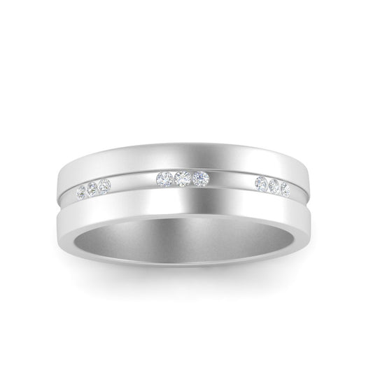 Men’s Three Stone Round Diamond Ring | Balanced Harmony Design