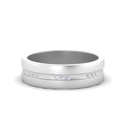 Men’s Three Stone Round Diamond Ring | Balanced Harmony Design