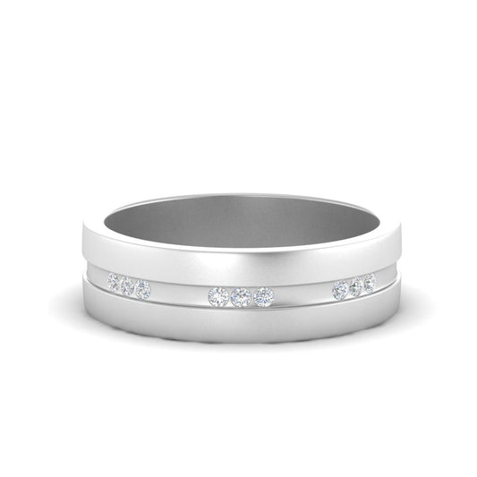 Men’s Three Stone Round Diamond Ring | Balanced Harmony Design