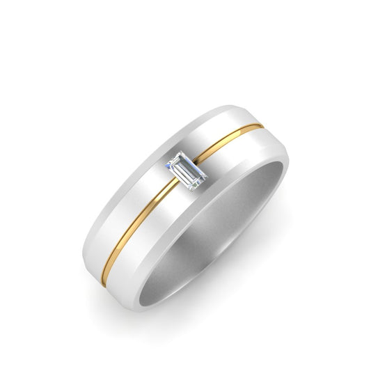 Men’s Baguette Diamond Band | Classic Minimal Setting
