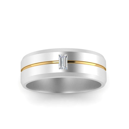 Men’s Baguette Diamond Band | Classic Minimal Setting