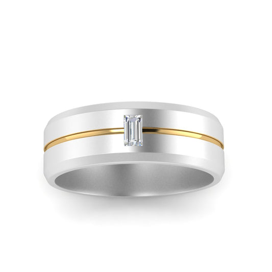 Men’s Baguette Diamond Band | Classic Minimal Setting