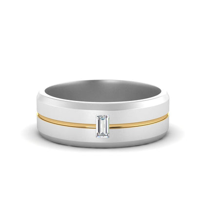 Men’s Baguette Diamond Band | Classic Minimal Setting