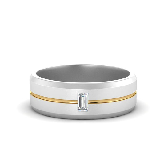 Men’s Baguette Diamond Band | Classic Minimal Setting