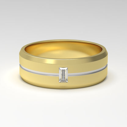 Men’s Baguette Diamond Band | Classic Minimal Setting