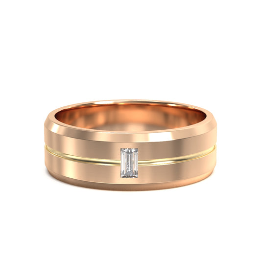 Men’s Baguette Diamond Band | Classic Minimal Setting