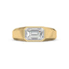 Men’s Emerald Cut Diamond Ring | Sleek Bezel Set Solitaire Design