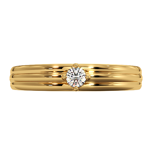 men’s round brilliant diamond ring | classic solitaire minimal design