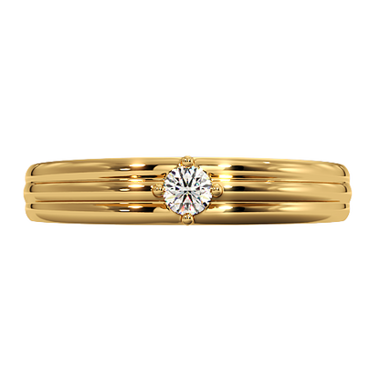 Men’s Round Brilliant Diamond Ring | Classic Solitaire Minimal Design