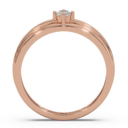 Men’s Round Brilliant Diamond Ring | Classic Solitaire Minimal Design