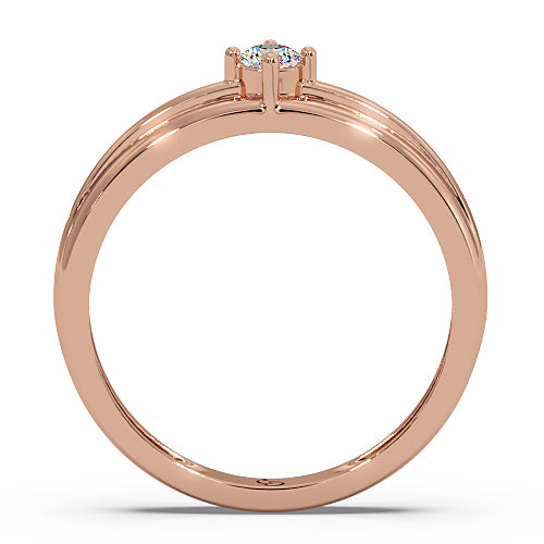 Men’s Round Brilliant Diamond Ring | Classic Solitaire Minimal Design