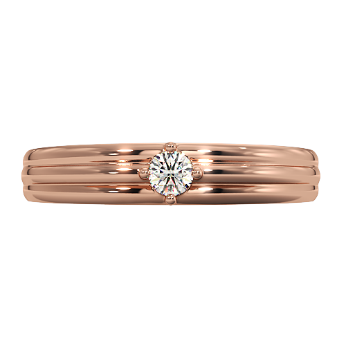 Men’s Round Brilliant Diamond Ring | Classic Solitaire Minimal Design